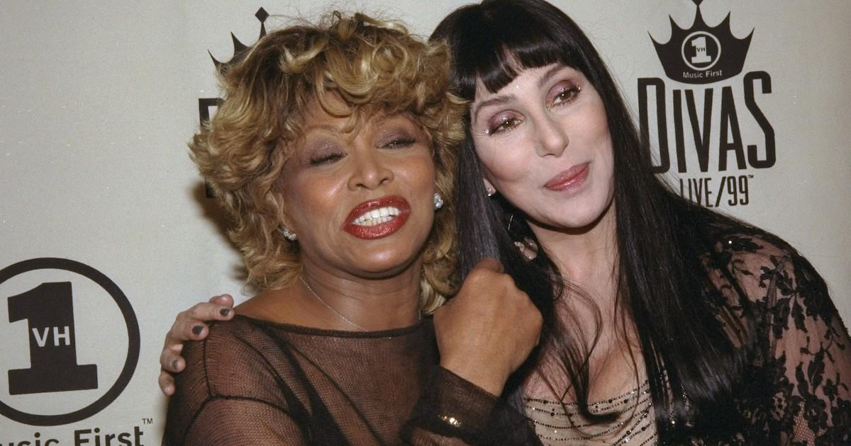 Tina Turner and Cher after their perfomances at the VH1 Diva