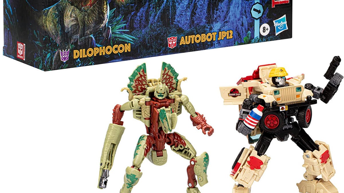 Set Figuras Tyrannocon y Autobot Transformers Jurassic Park F0632