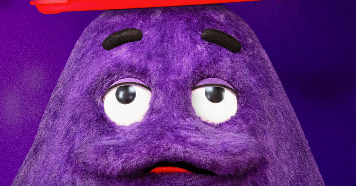 McDonald's Says Goodbye to Grimace as Purple Shake Hysteria Continues