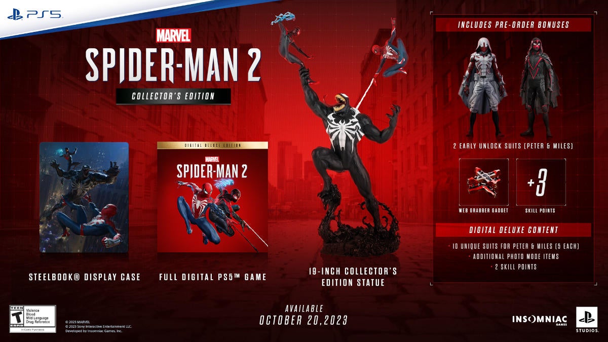 Marvel's Spider-Man 2 PS5 Pre-Orders Drop Today: Collector's Edition,  Bonuses, and More