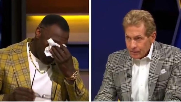 Shannon Sharpe Has Tearful Message for Skip Bayless During Final 'Undisputed' Signoff