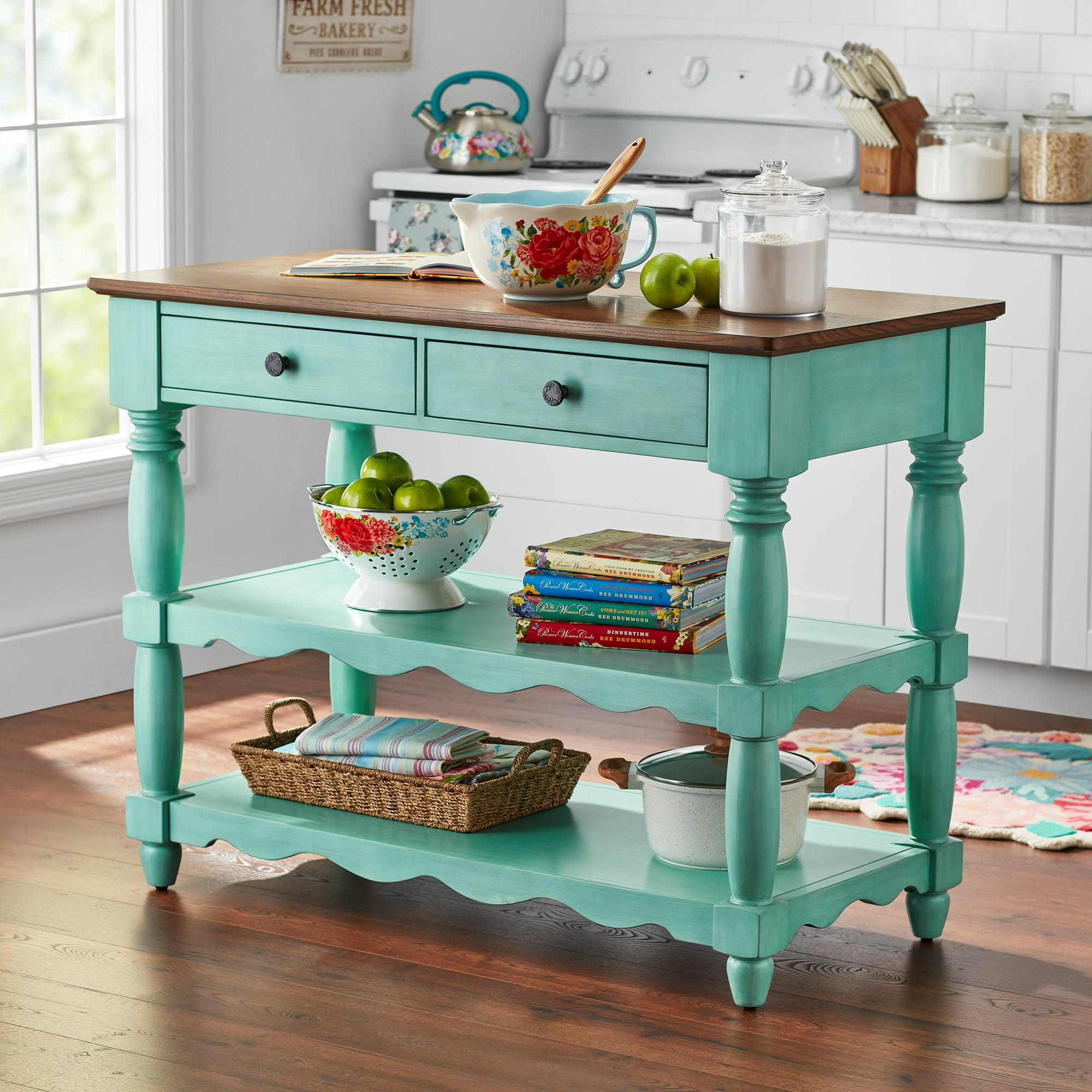 Walmart kitchen deals island with stools