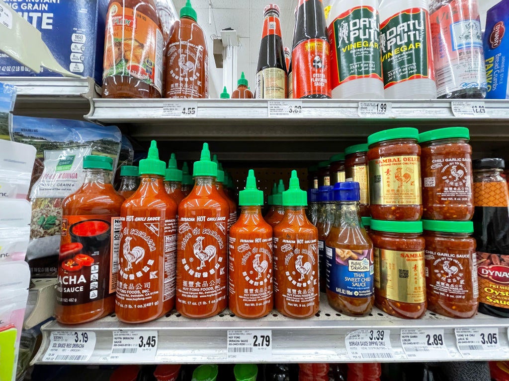 Sriracha Selling For Hundreds Amid Latest Shortage   Sriracha Bottles 