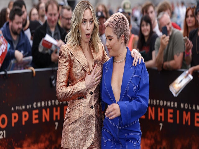 Florence Pugh Saves 'Oppenheimer' Co-Star Emily Blunt From Wardrobe Malfunction on Red Carpet