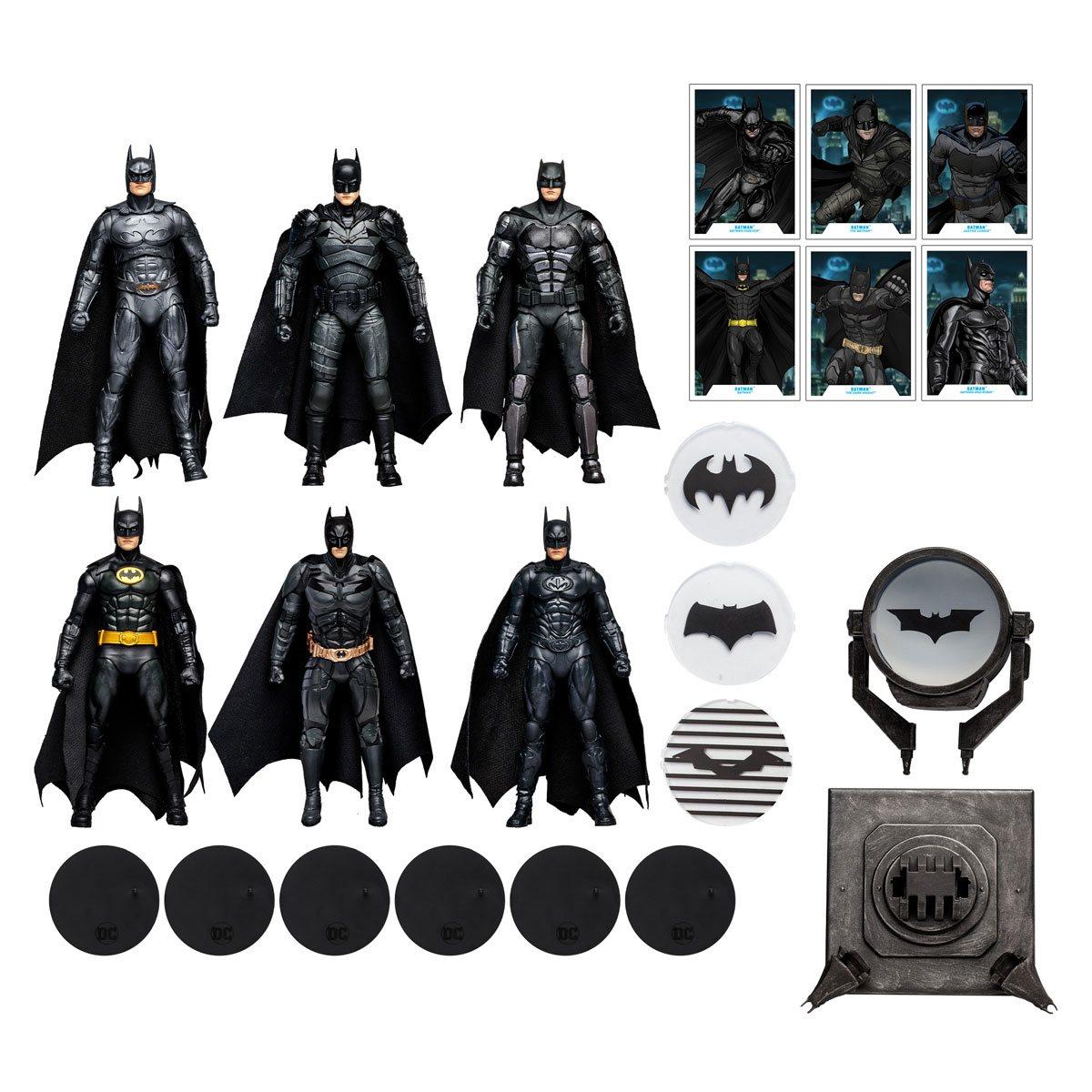 DC Multiverse Batman Movie Collection Set Includes Figures a Bat-Signal
