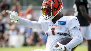 LOOK: Bengals debut all-white uniforms, helmet on Thursday Night Football