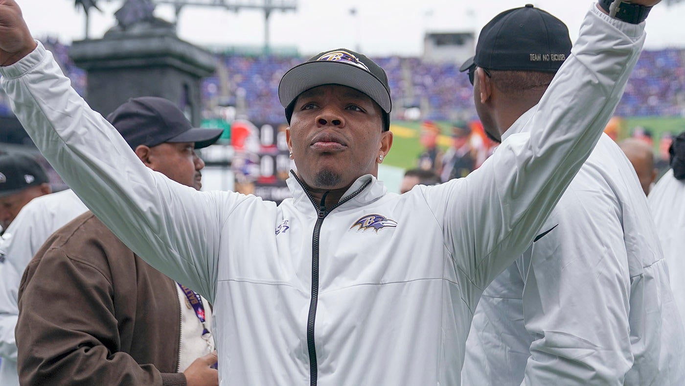 Ray Rice attends Ravens training camp practice, nearly 10 years after domestic violence charges ended career