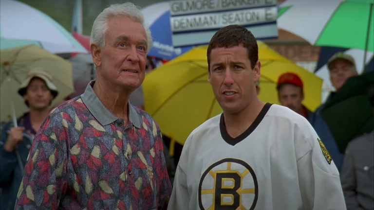 Rewatch Bob Barker's Epic Fight With Adam Sandler From 'Happy Gilmore'