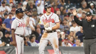 Braves outfielder Ronald Acuña Jr. goes from first to third on a 