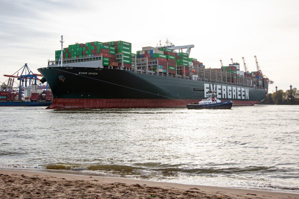 Container ship "Ever Given" calls at port of Hamburg Container ship "Ever Given" calls at port of Hamburg