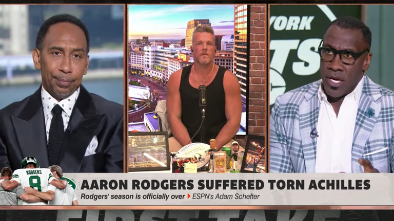 Watch: Stephen A. Smith and Shannon Sharpe Learn Aaron Rodgers' Season Is Done Live on 'First Take'