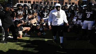 Deion has been wearing sunglasses and hats in interviews for 35 years! 😎  #CFB #Colorado 