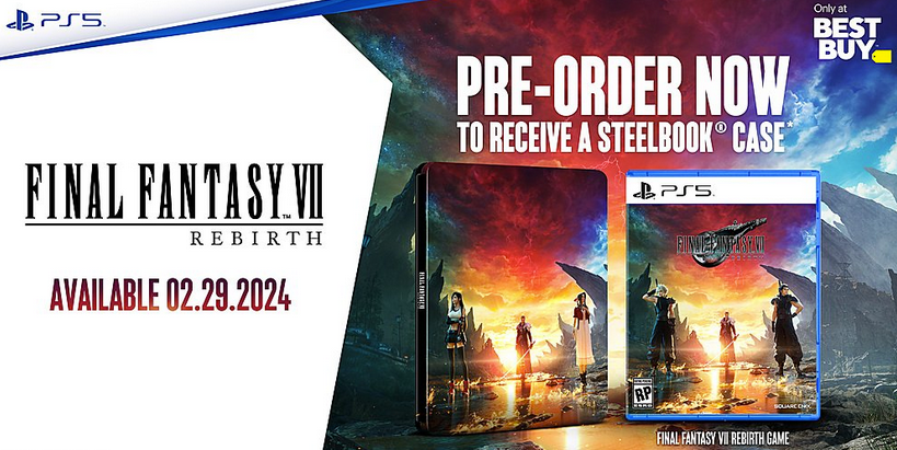 SQUARE ENIX Final Fantasy VII: Rebirth (PS5) with SteelBook