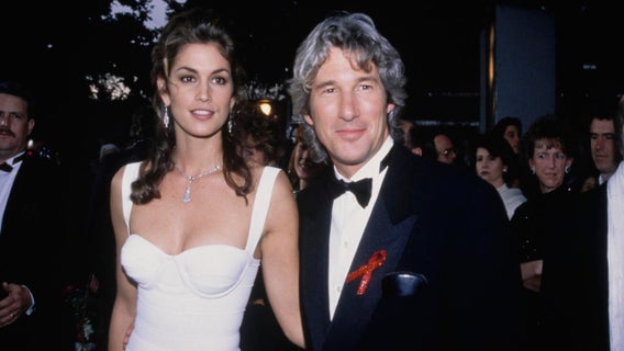 Cindy Crawford And Richard Gere During 65th Annual Academy Awards