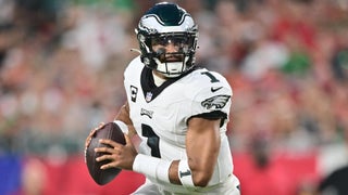 NFL_ Philadelphia''Eagles''Football Jalen Hurts Jason Kelce A.J.