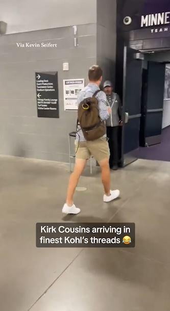 Kirk Cousins Arriving in Finest Kohl's Threads 