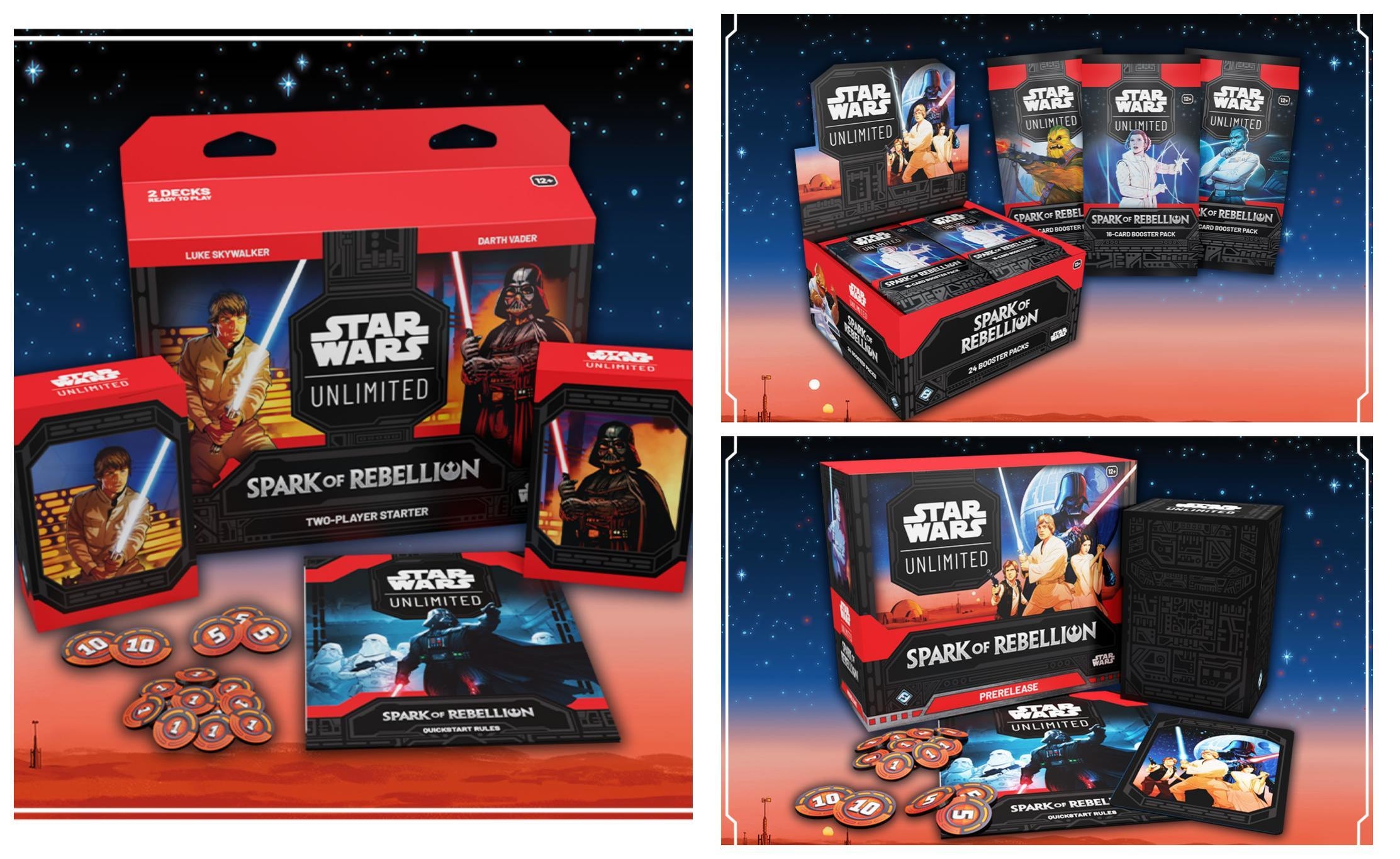 Star Wars: Unlimited TCG Spark of Rebellion Products, Pricing, and Release  Date Unveiled