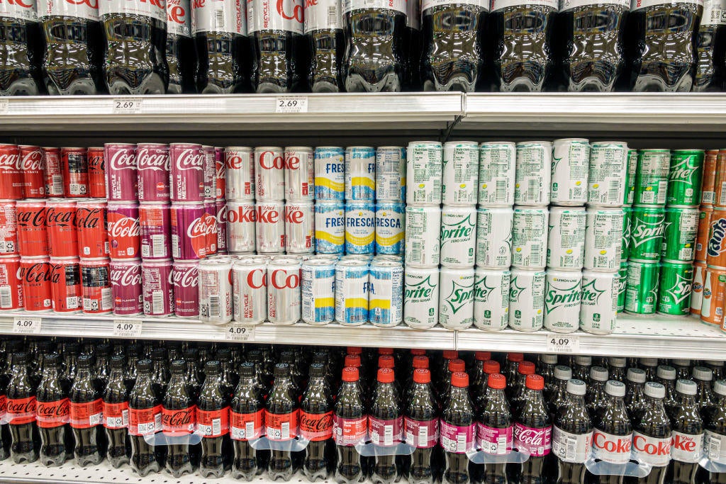 Miami Beach, Florida, Publix grocery store, a variety of Coca Cola products