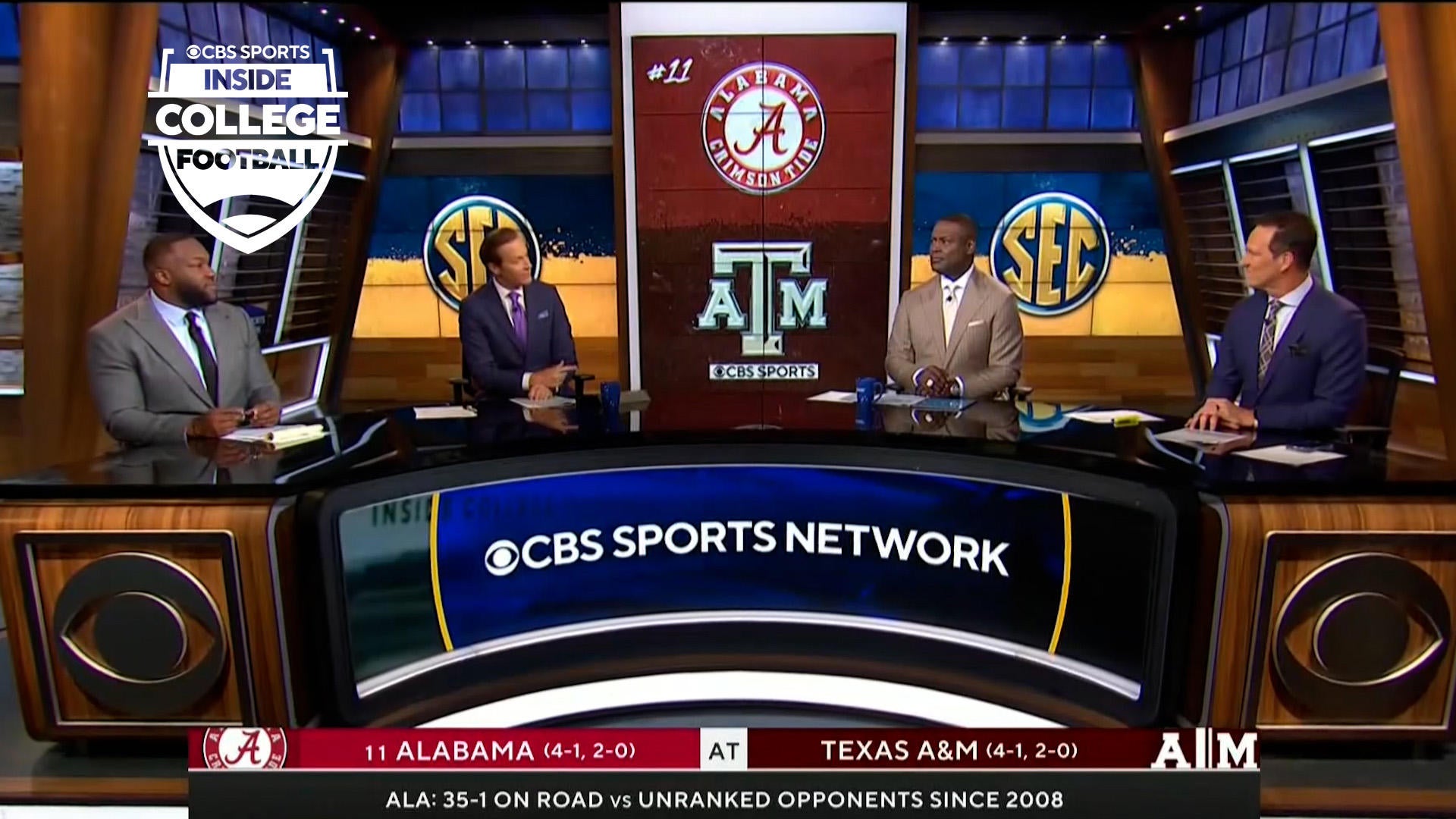 Broadcast show open for Inside College Football on CBS Sports Network