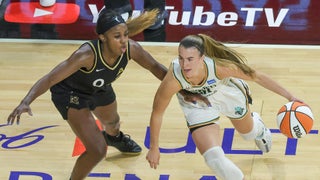 Tom Brady sat courtside at the Las Vegas Aces game and Kelsey Plum barked  at him before putting on a show