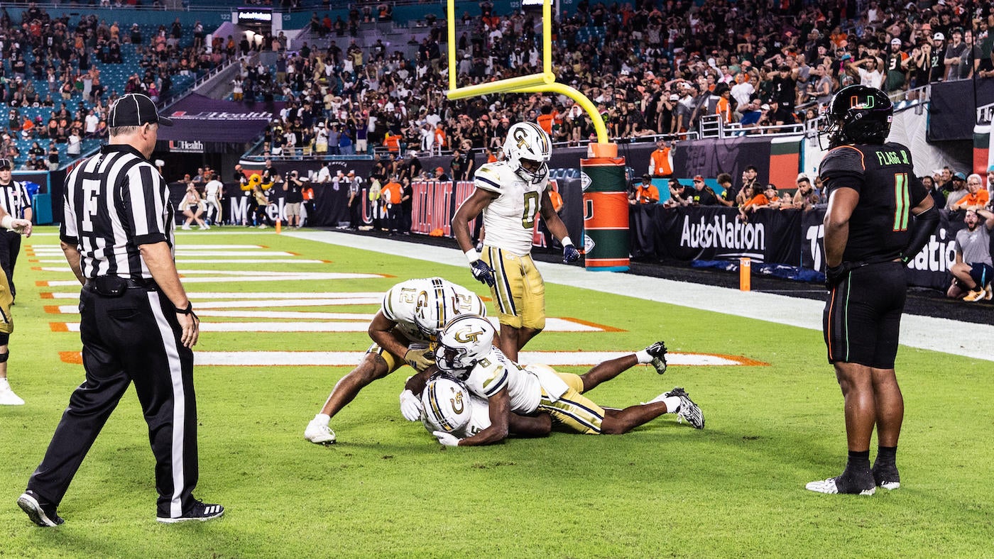 WATCH: Mario Cristobal declining to kneel leads to Georgia Tech miracle 44-yard TD in embarrassment for Miami