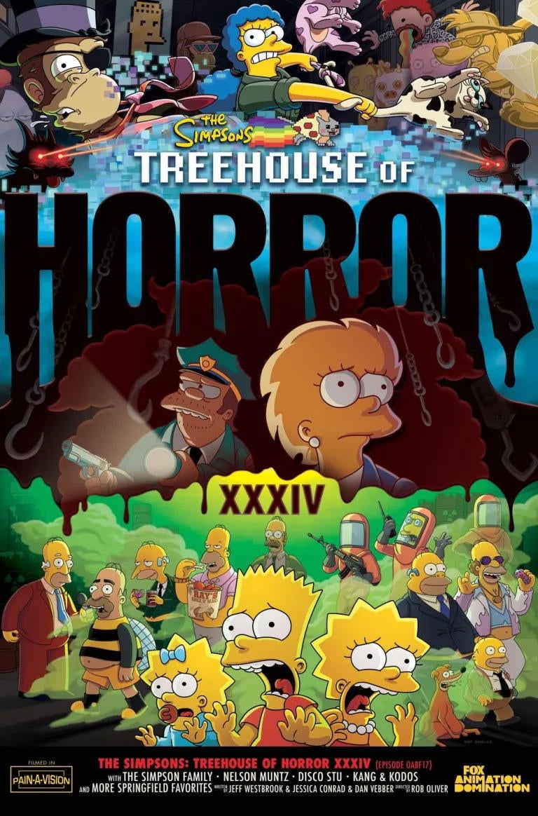 The Simpsons First Treehouse Of Horror Xxxiv Details Released
