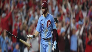 Jayson Werth of the Phillies connects for a solo homerun in the top News  Photo - Getty Images