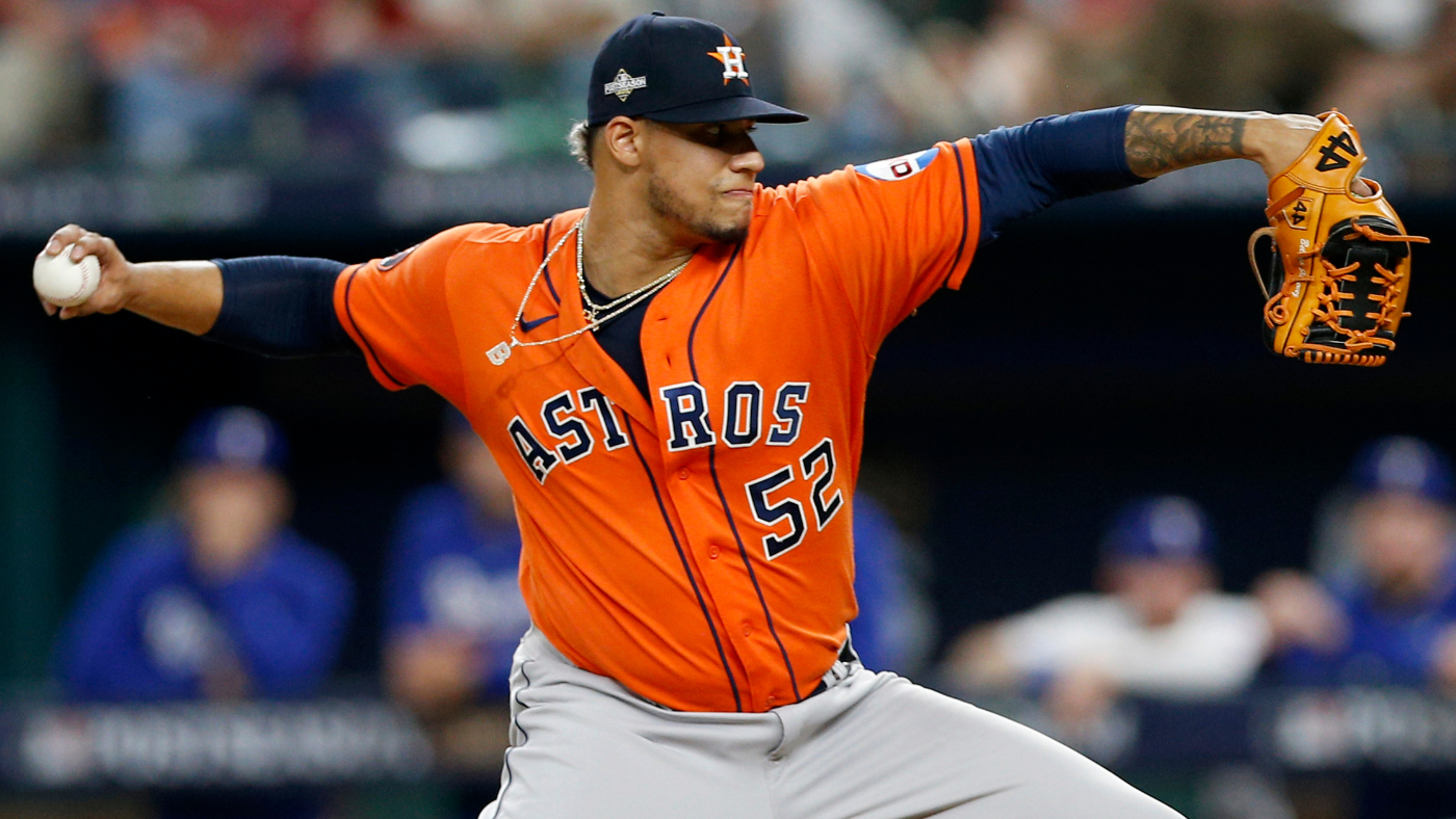 Astros’ Bryan Abreu suspended two games after hitting Rangers’ Adolis García in dramatic ALCS Game 5