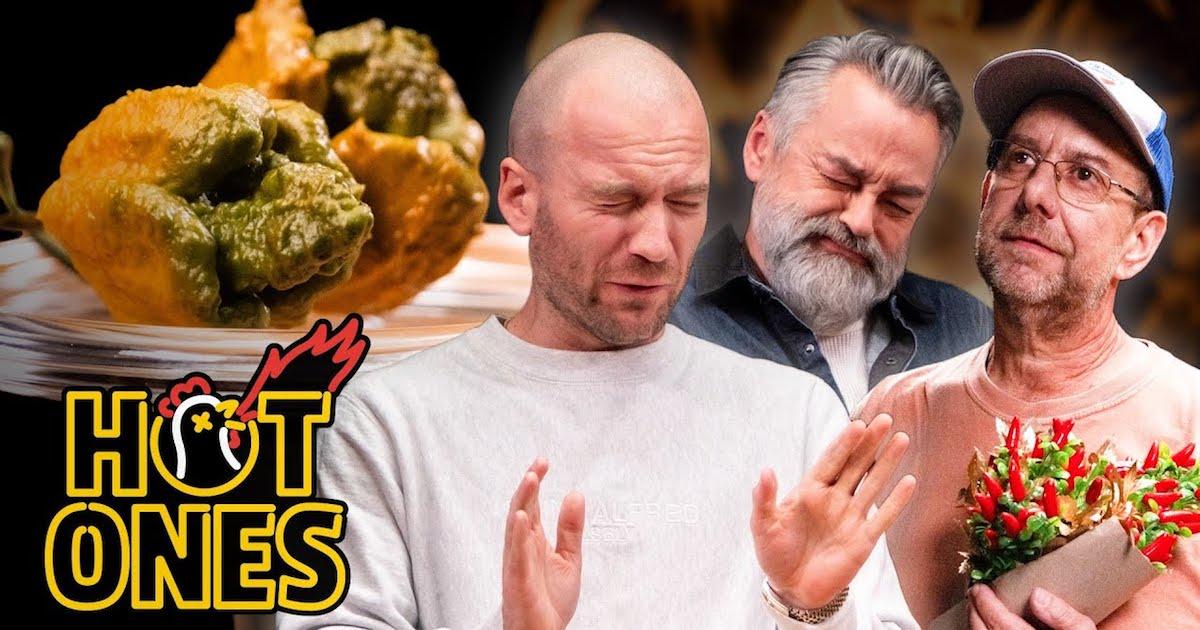 Pepper X New Worlds Hottest Pepper Revealed Watch Hot Ones Host Sean Evans Taste Test 1189