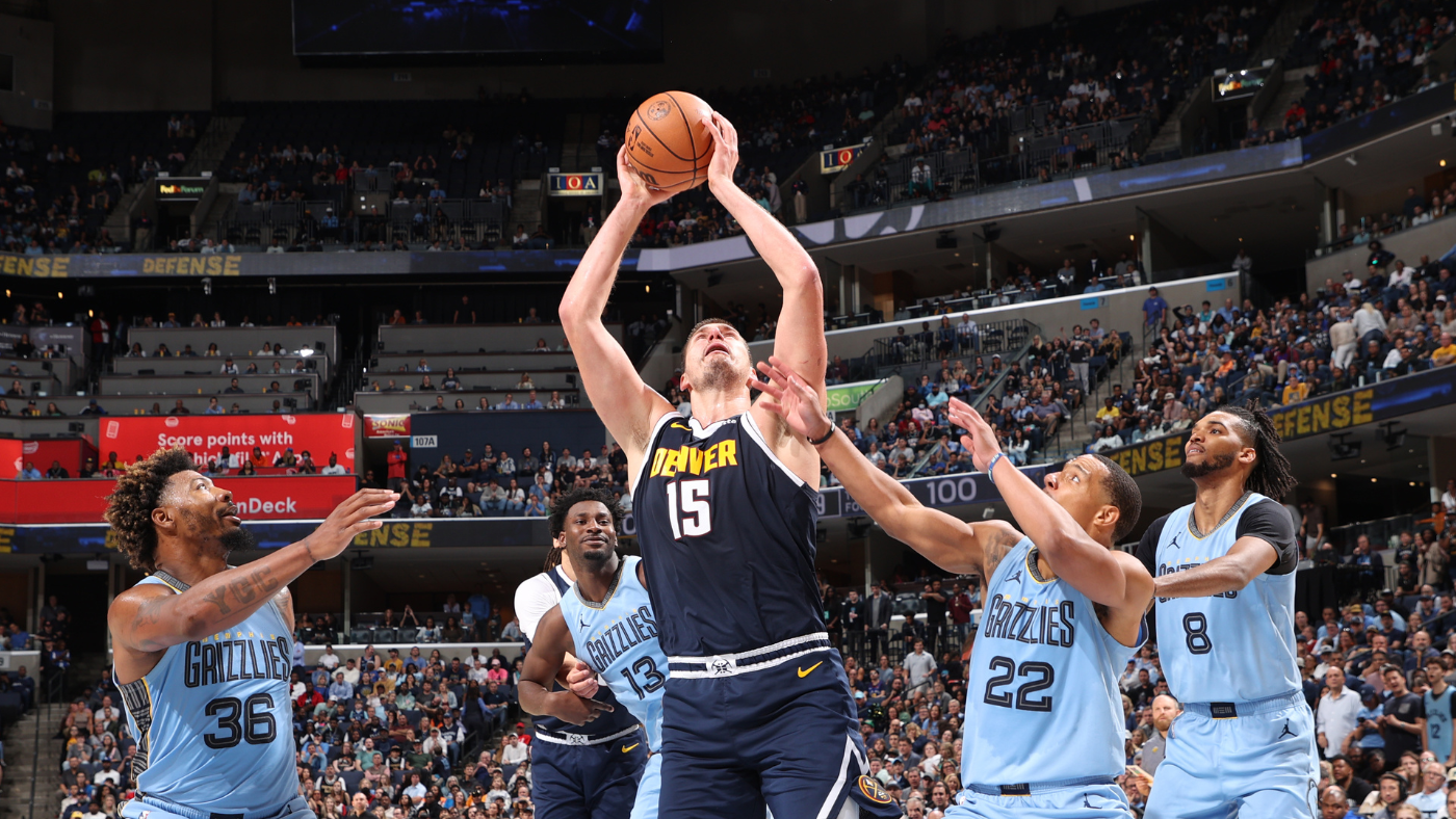 Nikola Jokic delivers a 70-foot alley-oop, from out of bounds, like a shortstop turning two