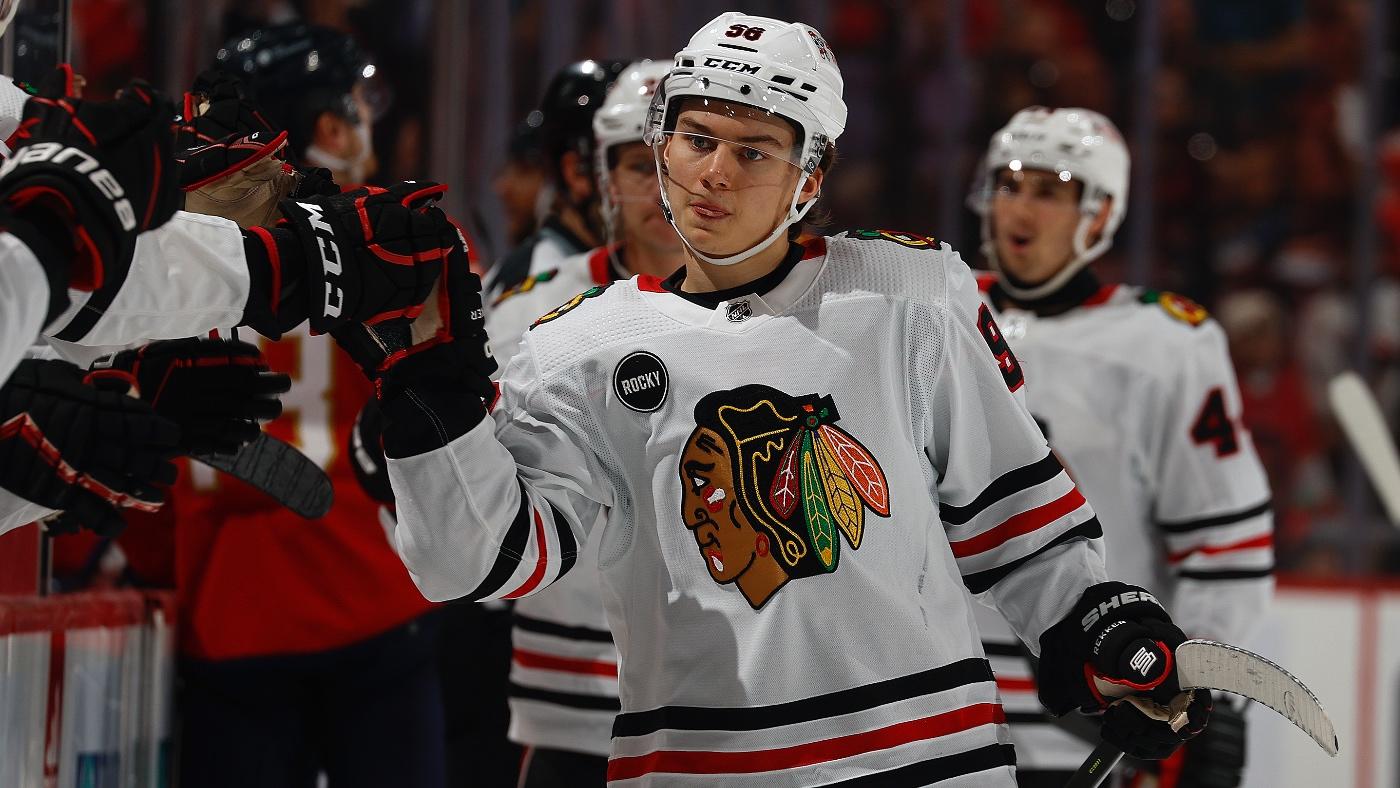 LOOK: Connor Bedard makes young Panthers fan’s day with free puck in warmups