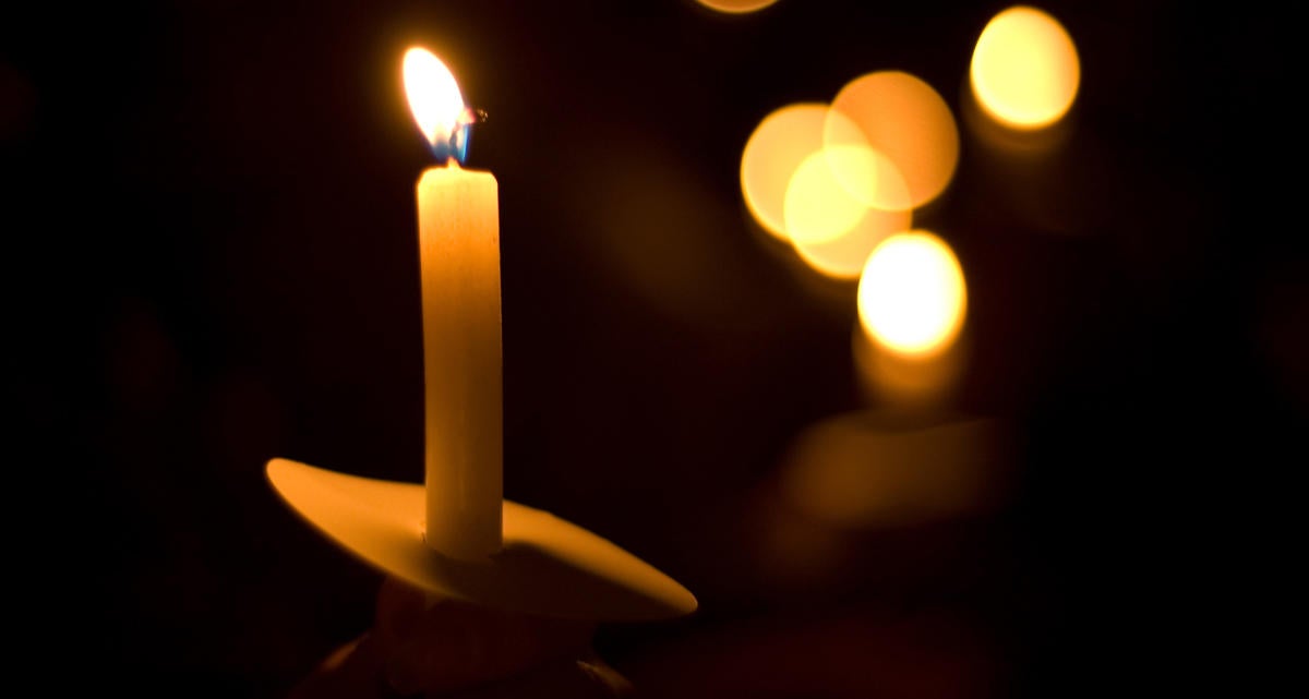 holiday candlelight service or memorial vigil