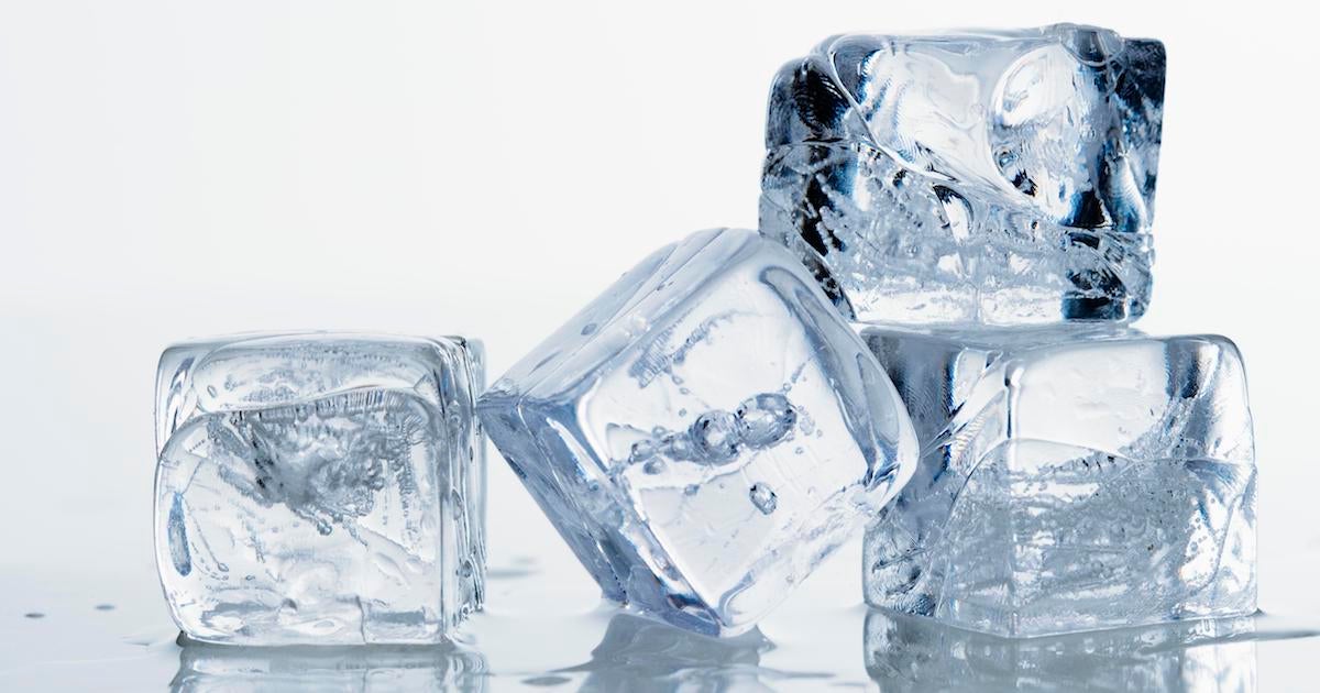 Closeup of ice cubes