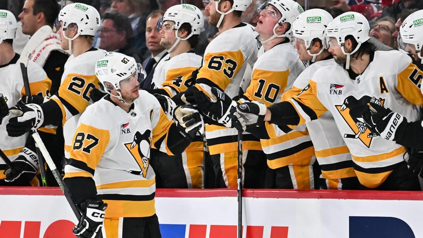 Sidney Crosby moves into tie for 13th on all-time points list in Penguins’ shootout win over Canadiens