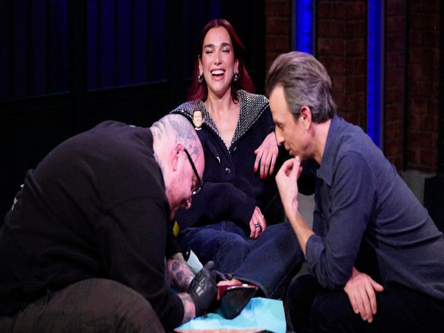 Dua Lipa and Seth Meyers Get Matching Tattoos on 'Late-Night'