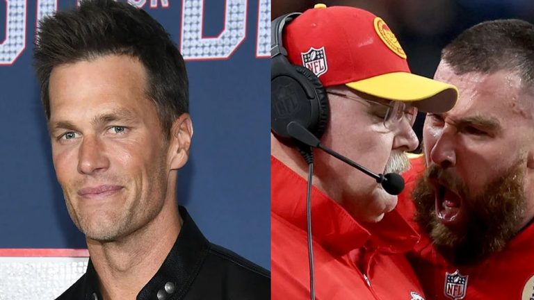 Tom Brady Defends Travis Kelce for Yelling at Andy Reid During Super Bowl