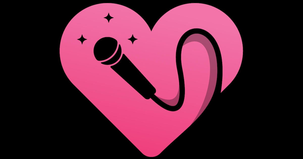 Love karaoke logo template design vector