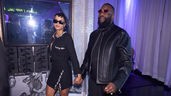 Rick Ross and Cristina Mackey at the 2nd Annual Rap Snacks Disrupt Summit Founder's Ball
