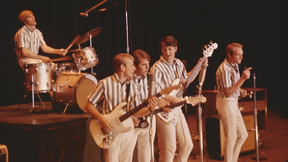 Beach Boys Performing In Striped Shirts