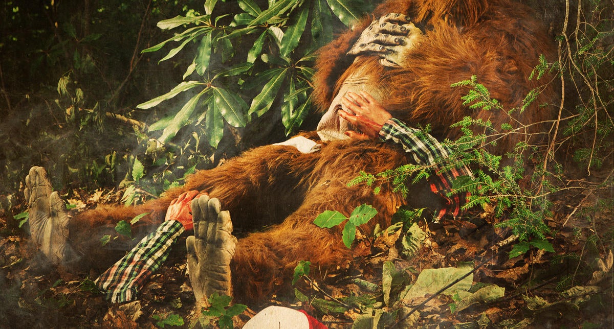 bigfoot sleeping after eating a human