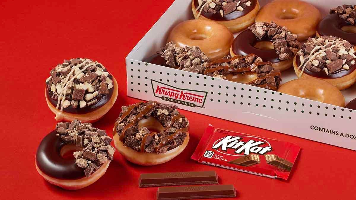 Krispy Kreme объединился с Kit Kat для новой коллекции пончиков