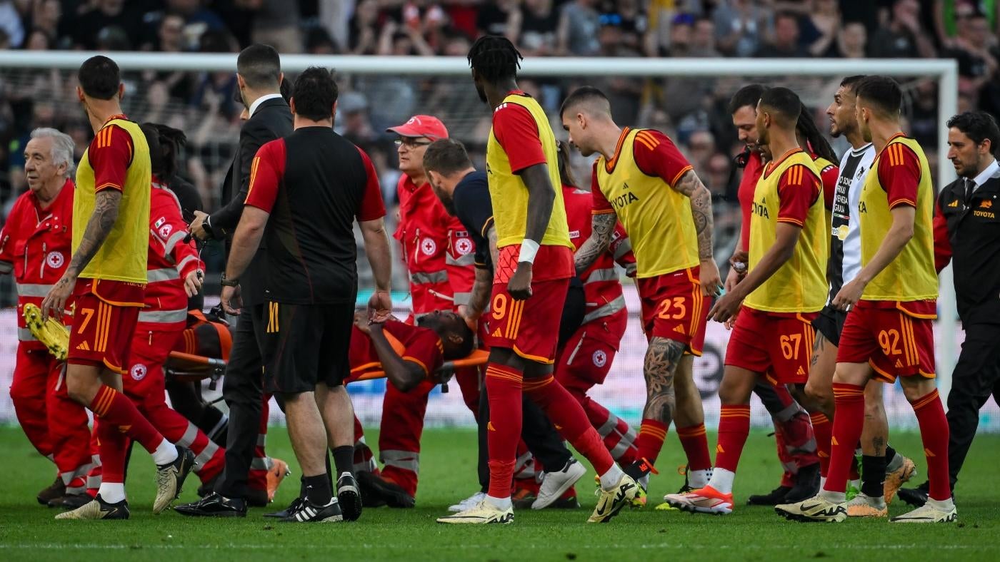 AS Roma match abandoned after defender Evan Ndicka collapses on pitch, taken to hospital