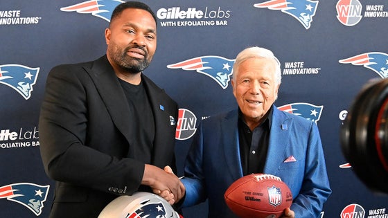 (Foxboro, MA, 06/09/15) Patriots owner Robert Kraft with Jerod Mayo during the Myra Kraft Community MVP New England Patriots Charitable Foundation on Tuesday, June 09, 2015. Staff Photo by Matt Stone