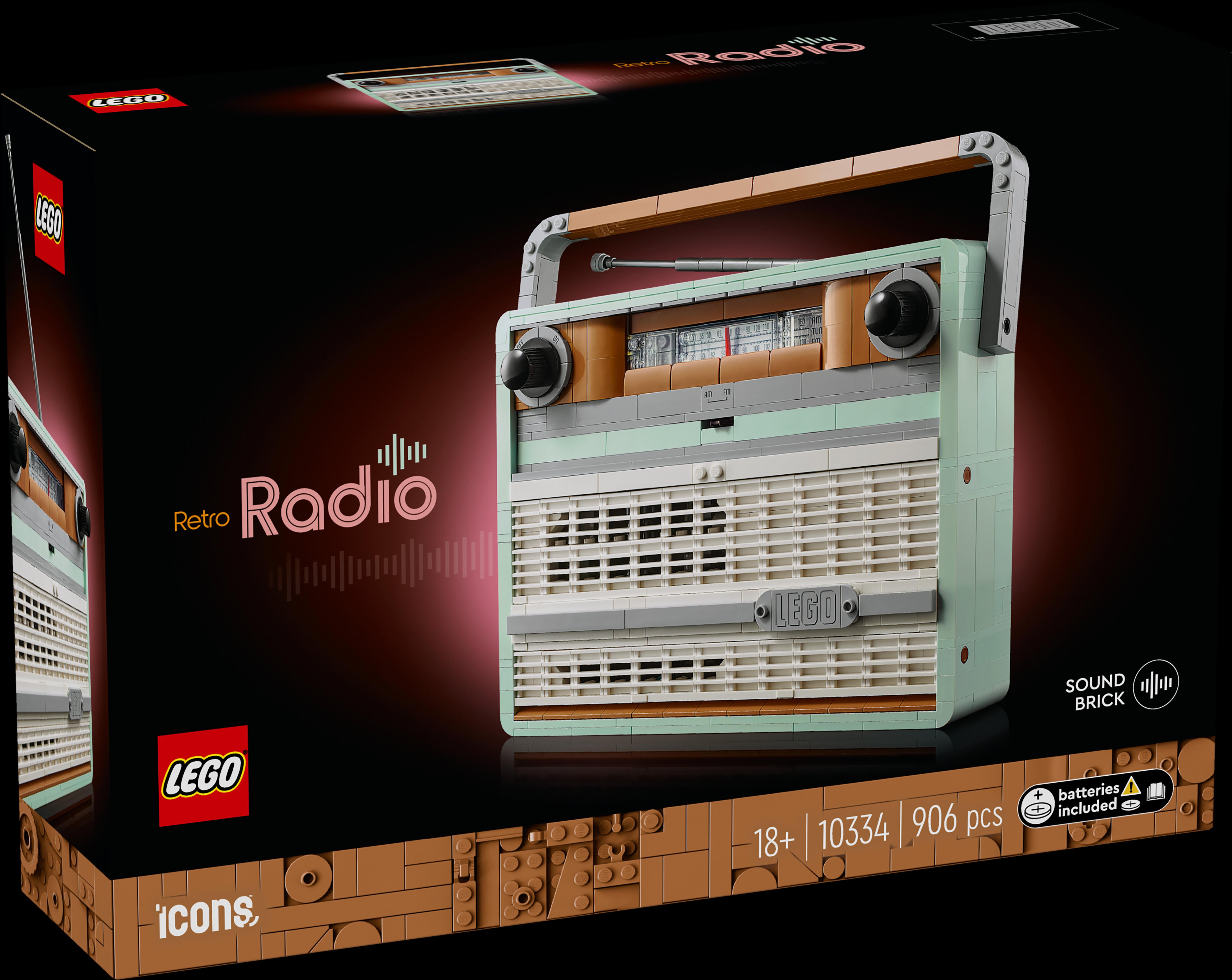 Представлен ретро-радиоприемник LEGO Icons со звуковым блоком и функциями телефона