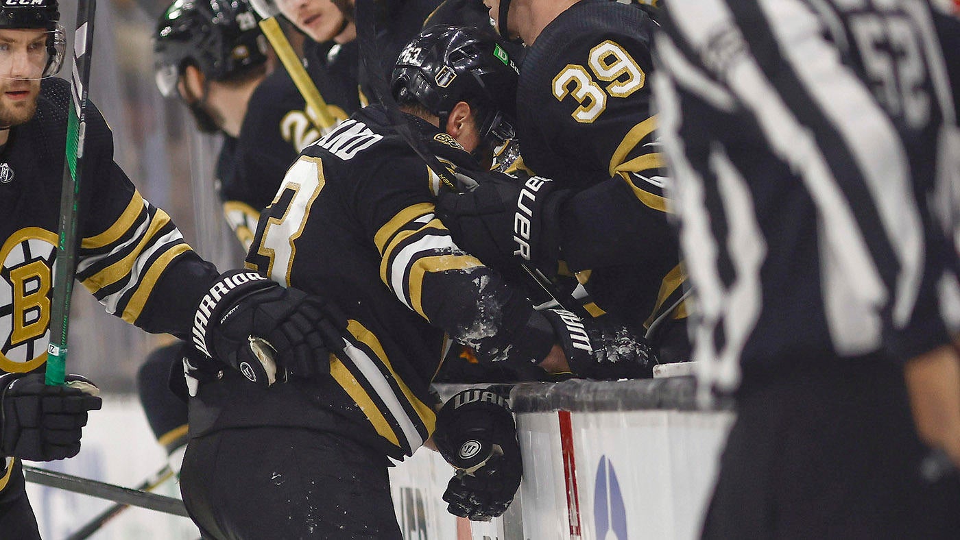 Brad Marchand injury: Bruins captain day-to-day after controversial Game 3 hit from Panthers’ Sam Bennett