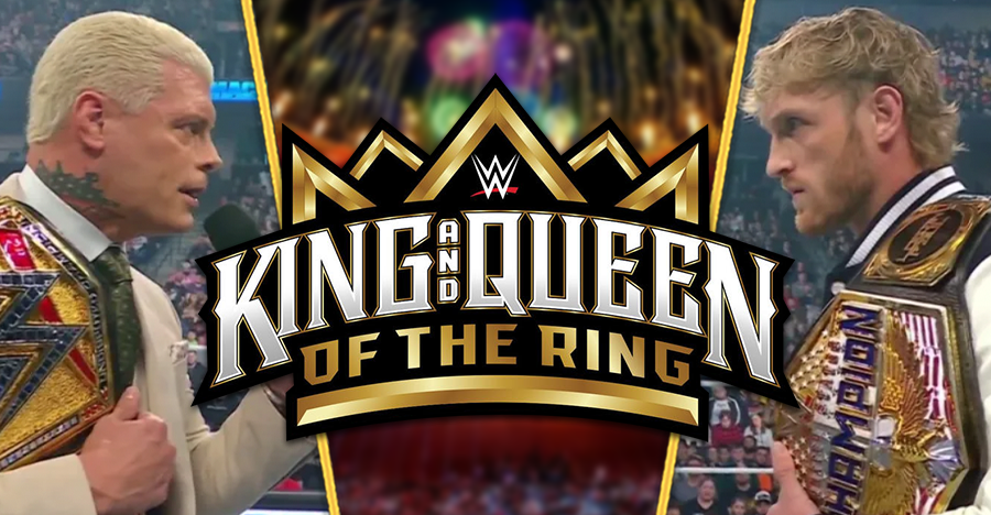 WWE CODY RHODES LOGAN PAUL KING AND QUEEN OF THE RING