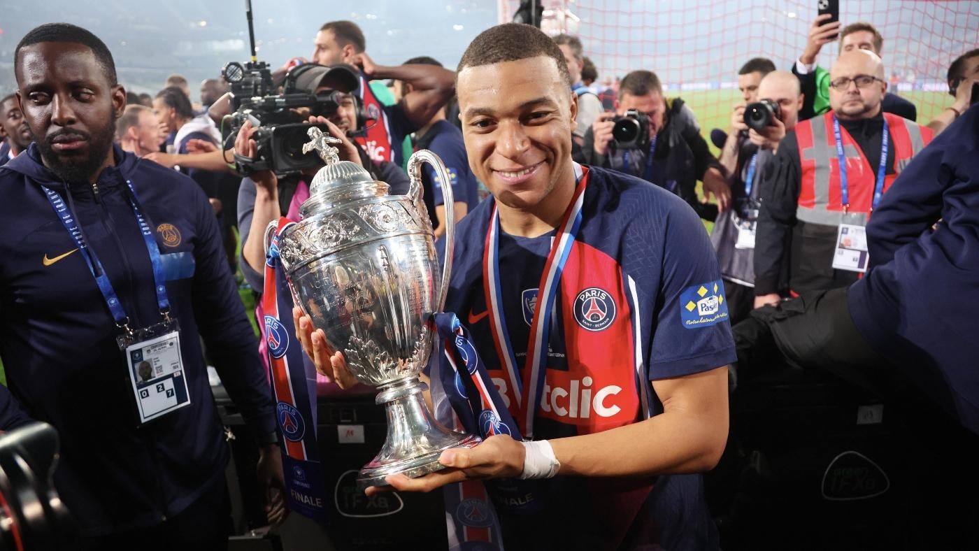 Real Madrid target Kylian Mbappe says he will announce his future ‘in a few days’ after PSG win French Cup