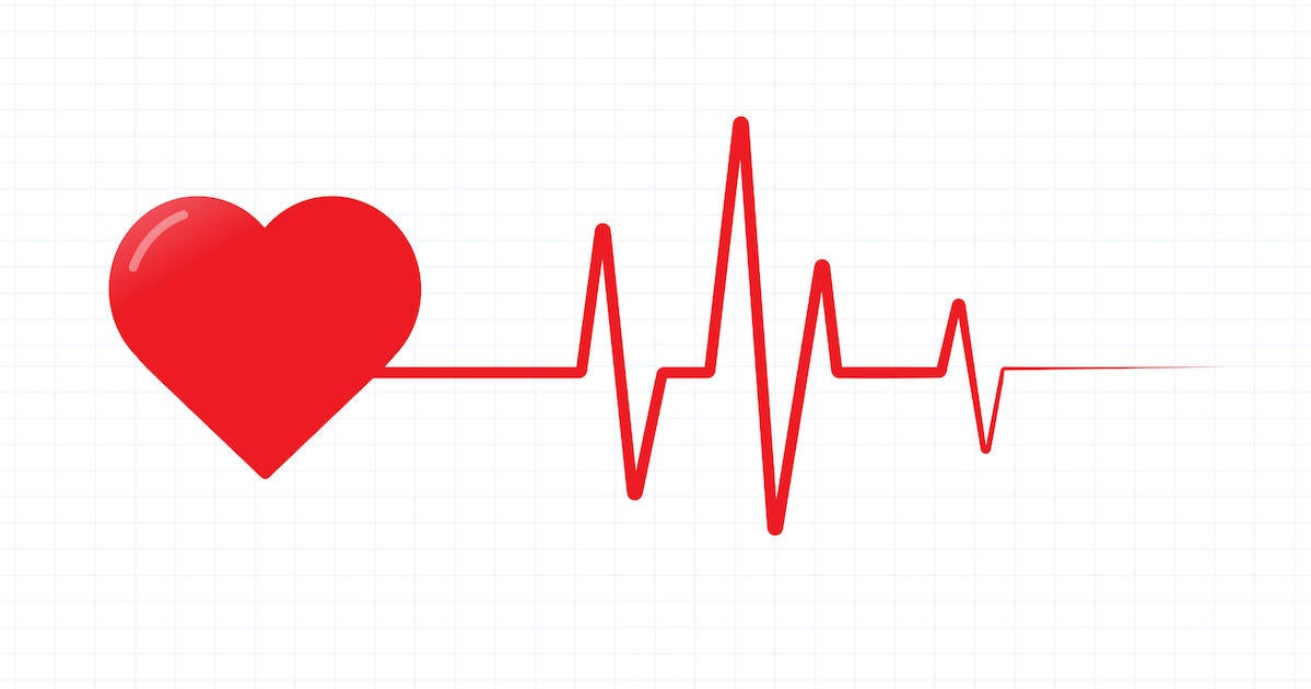 Heartbeat Line isolated on white background. Heart icon. Vector illustration.