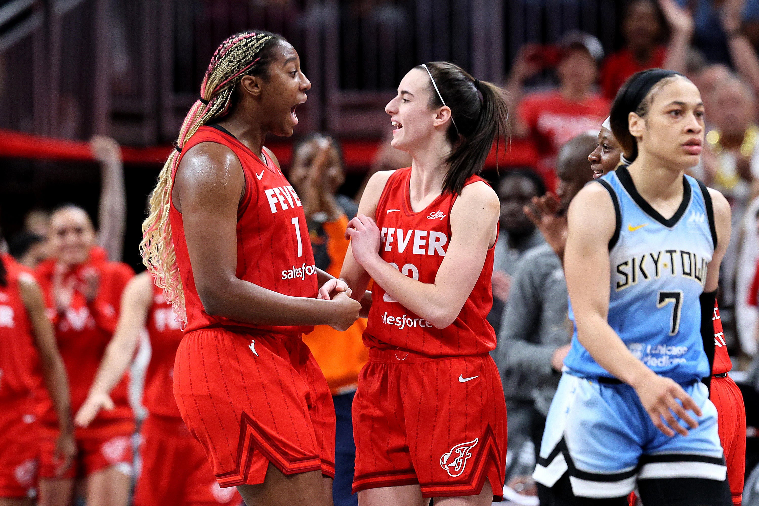 Caitlin Clark and Indiana Fever take down Angel Reese, Chicago Sky to secure first home win