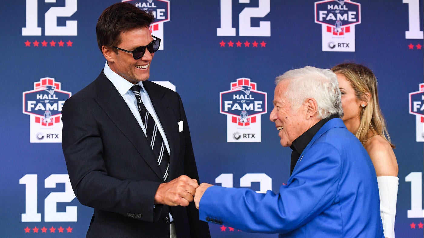 Tom Brady Patriots Hall of Fame induction: Robert Kraft retires No. 12, previews statue for legendary QB
